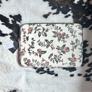 Kate Spade Cream Floral Laptop Case Sleeve